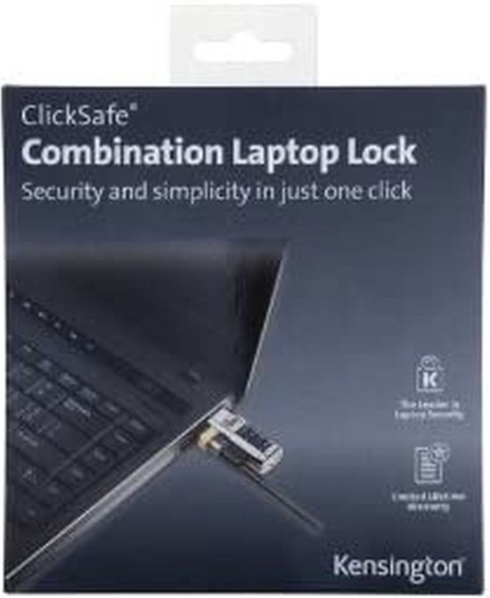 Kensington ClickSafe 2.0 3-in-1 laptopslot met sleutel (T-stang, nano- en wiganker Kensington ClickSafe 2.0 3-in-1 laptopslot met sleutel (T-stang, nano- en wiganker