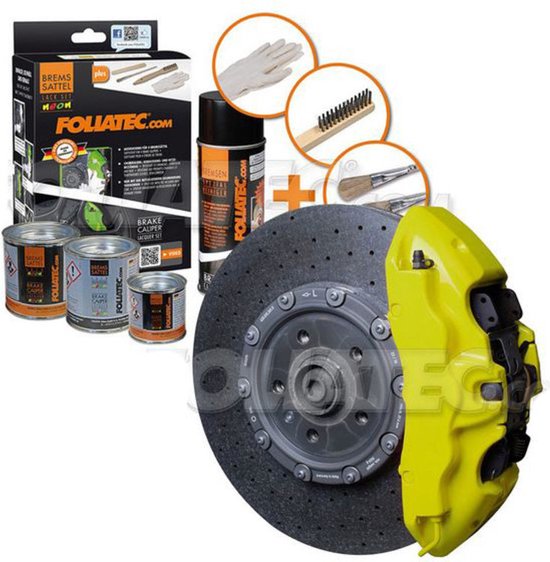 Ensemble de peinture pour étrier de frein Foliatec vert fluo 10 pièces