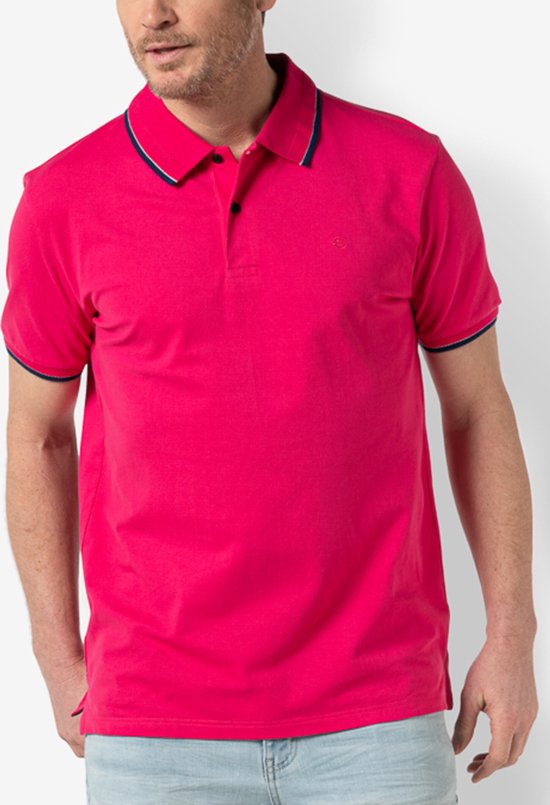 Twinlife Korte mouw Polo shirt - TW32605 Fuchsia (Maat: M)