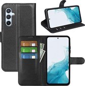 Samsung Galaxy A54 Hoesje - MobyDefend Kunstleren Wallet Book Case (Sluiting Voorkant) - Zwart - GSM Hoesje - Telefoonhoesje Geschikt Voor Samsung Galaxy A54