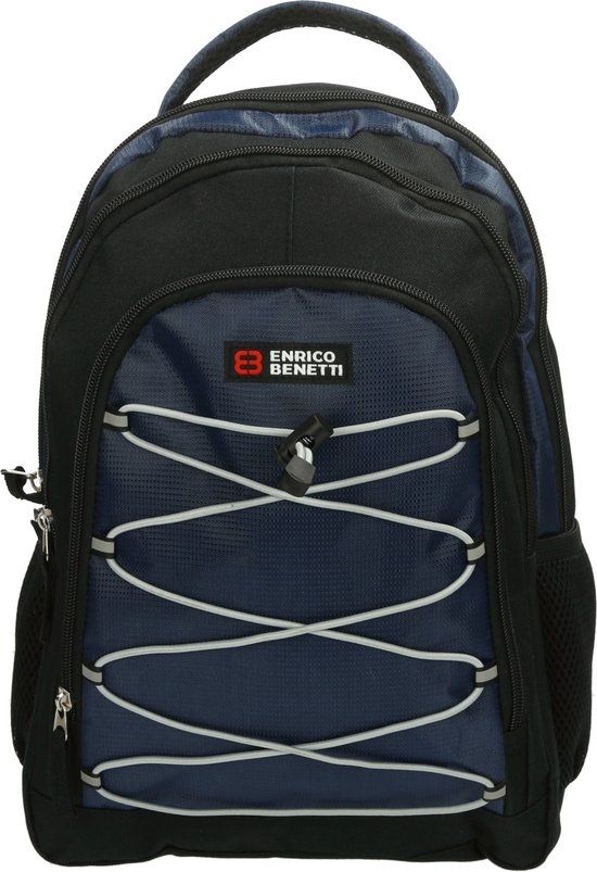 Enrico Benetti Canyon Rugzak - 12 liter - 47235 - Zwart Donkerblauw