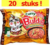 SamYang Hot Chicken Curry Ramen Extremely Spicy Noodles (20x140 g) Pikante Noedels - 20x Korean Instant Spicy Curry Noedels