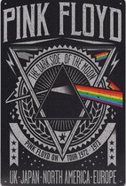 Plaque murale Musique Concert - Pink Floyd The Dark Side Of The Moon Tour 1972 - 1973
