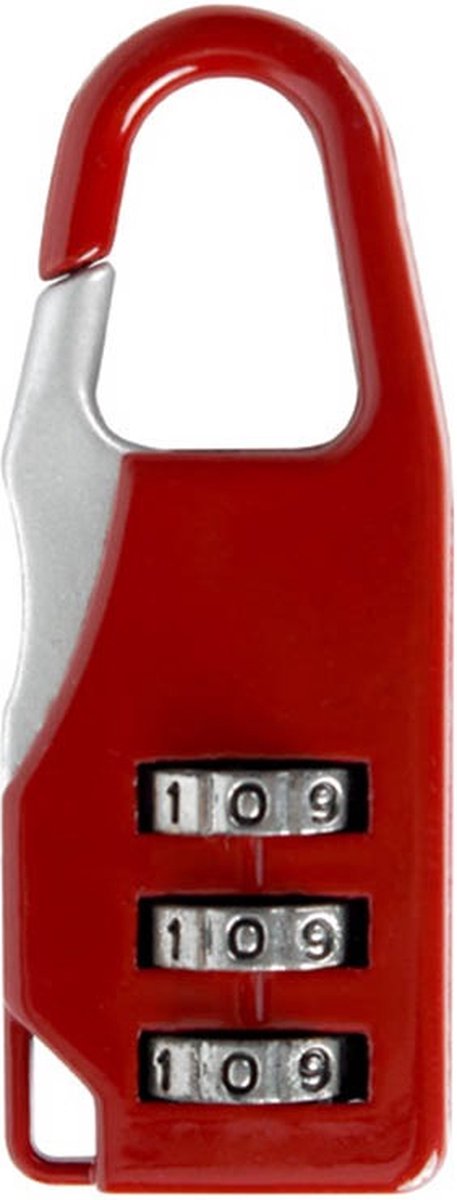 2 Stuks Hangslotje met 3 Cijfercode – 3 Cijfers – Rood – Voor Kluisje, Locker, Rugzak, Tas – Set van 2 hangsloten – 3-cijferige code – Rood – kluisjes, lockers, rugzakken en tassen – Veilig en eenvoudig te gebruiken