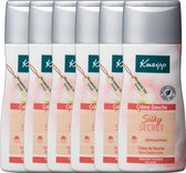 Kneipp Crème Douchegel - Silky Secret - Zijdezacht gevoel - Grootverpakking - Voordeelverpakking - Zeepvrij - 6 x 200 ml