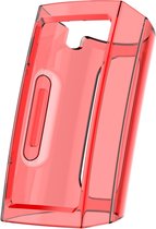 DrPhone SWC5 TPU Beschermhoes – TPU Case - Soft Shell - Flexibel – Geschikt voor Fitbit Charge 3 - Rood Transparant