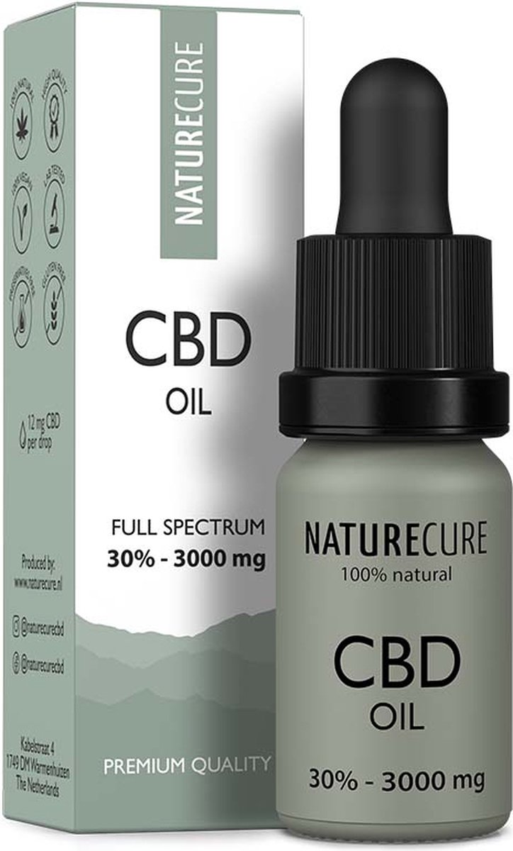 Goedkoopste Nature Cure CBD-olie 30 - 3000 mg- Full Spectrum 10 ml