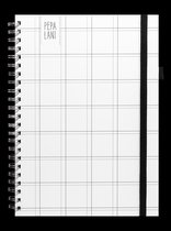 Pepa lani notebook / notitieboek spiraal A4 Black&White - squares FSC