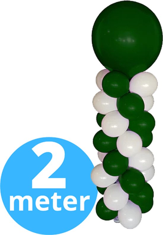 Ballonpilaar 210 cm - Groen (Donkergroen) - Ballonstandaard - Ballonnen standaard - Ballonboom - Verjaardag versiering - Verjaardag decoratie Blauw - Ballonnen Pilaar Frame - 210 cm standaard + ballonnen