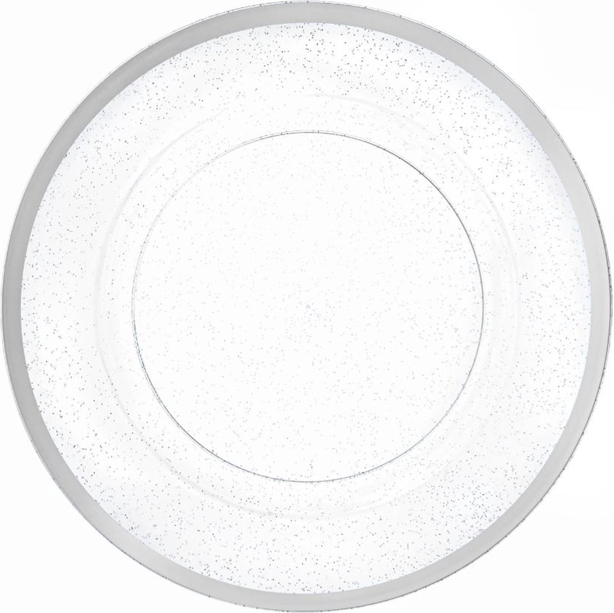 Decorline -4 x Premium herbruikbare kunststof Onderbord set - Glitter Zilver.