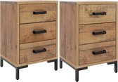 vidaXL Tables de chevet 2 pcs Bois de pin massif 40 x 30 x 55 cm