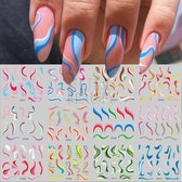 12 Stuks Nagelstickers – Swirls – Art Deco Swirls – Nail Art Stickers