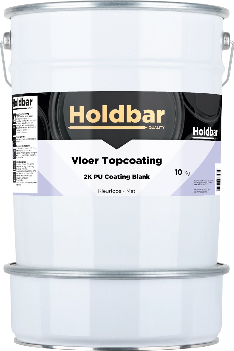Holdbar Vloer Topcoating Mat 10 kg - Vloerverf - Transparant - Glashelder - Vergeelt niet - Slijtvast - UV-bestendig - Voor binnen en buiten - 2 Componenten