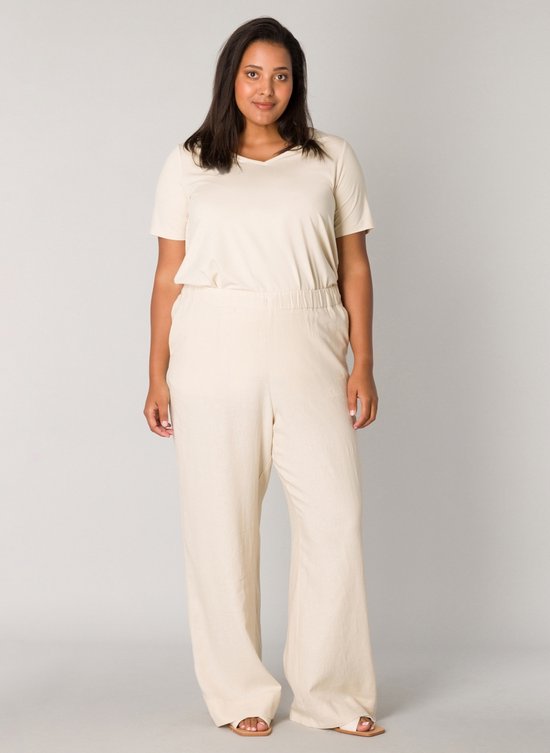 BASE LEVEL CURVY Yula Pants - Beige clair - taille 3(52)