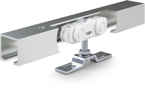 Compleet schuifdeursysteem Geze Rollan 80 NT, totale lengte rail 2800mm
