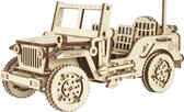 Bouwpakket Legervoertuig Jeep van hout