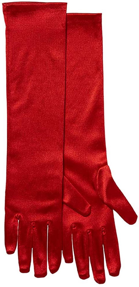 Lange Zwarte Satijnen Handschoenen - Gala Accessoire - Zorg voor Party