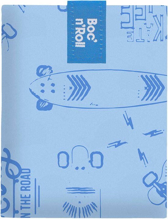 Roll'Eat ® Boc'n'Roll Animals - Borsa per il merenda, porta snack, riutilizzabile, senza BPA, borsa in tessuto, colore raccoon