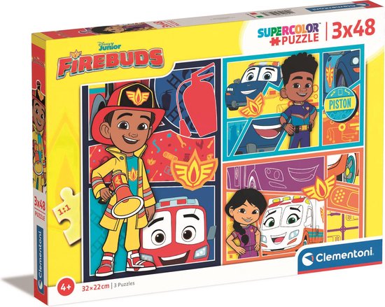 Puzzles pour enfants Clementoni - Diseny Firebuds 3 Puzzles de 48