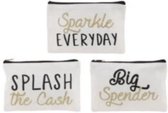 CGB GIFTWARE let’s make up set of 3 Purses - Sparkle Everyday, Splash The Cash & Big Spender