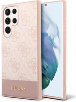 Guess 4G Stripe Back Case - Geschikt voor Samsung Galaxy S23 Ultra (S918) - Roze