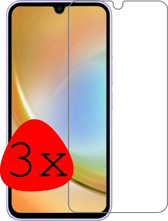 Protecteur d'écran en Tempered Glass Samsung Galaxy A34 - Verre protecteur d'écran en Glas protecteur pour Samsung A34 - 3 pièces
