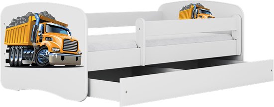 Kocot Kids - Bed babydreams wit vrachtwagen met lade zonder matras 140/70 - Kinderbed - Wit