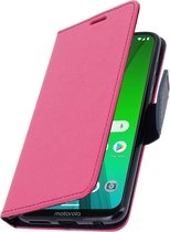 Geschikt voor Motorola Moto G7/G7 Plus Wallet Case Video-ondersteuningsfunctie fuschia