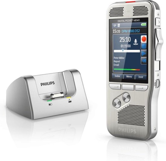 Philips Pocket Memo DPM8200 Dictafoon Zilver - Philips - €799,00