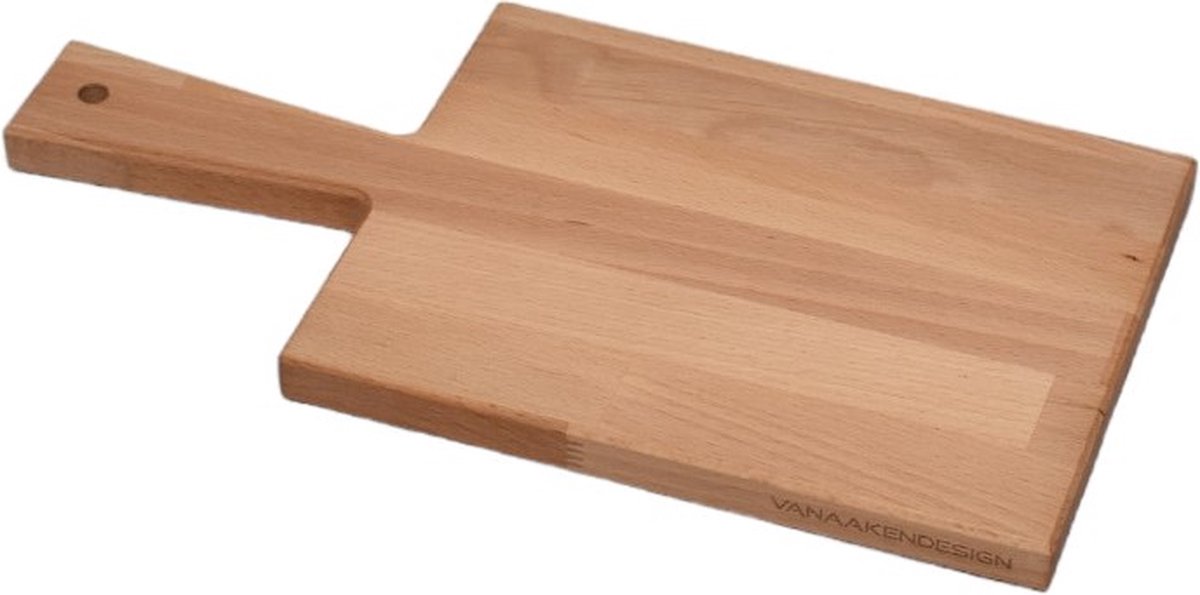 Beuken Snijplank 35cm met handvat - Borrelplank - Serveerplank - Van Aaken Design