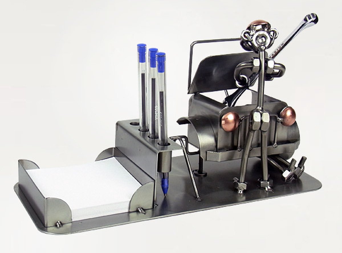 Metalen bureau Set automonteur - Bureau accessoires Set - moeren en bouten - Office Desk Organizer Set - handgemaakte bureau set - Manager Gift - verjaardagscadeau