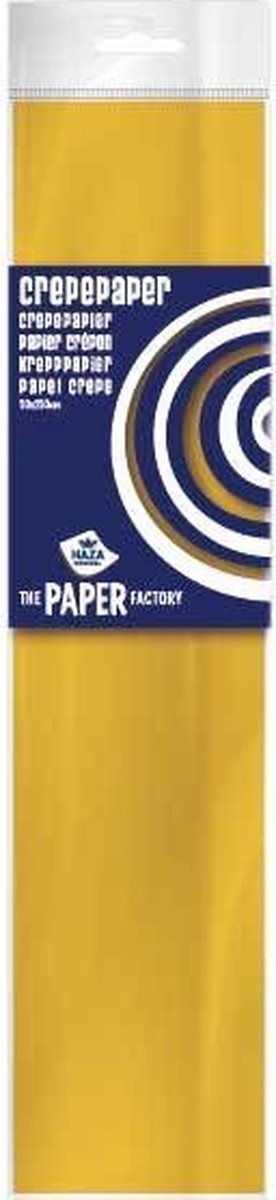 Crepe Papier Oker Geel (20+ kleuren) - Crepepapier t.b.v. maken slingers / pompoms / bloemen etc. - Gekleurd Papier Knutselen - Knutselpapier - Crepe Papier Oker Geel