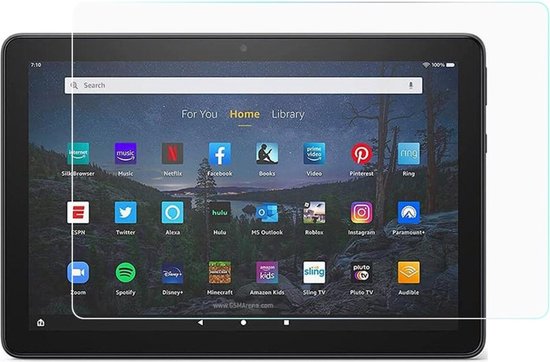 Screenprotector geschikt voor Amazon Fire HD 10 (2021) - Tempered Glass - Gehard Glas - Transparant