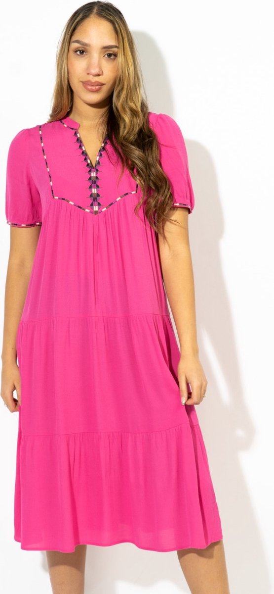 BA&SH Jurk Roze Viscose maat 38 Tisolde jurken roze