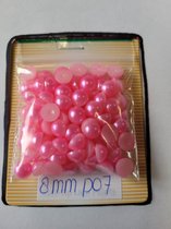 Parels voor voorwerpen (bv. beer) te beplakken - 2 zakjes - 8mm - fel roze