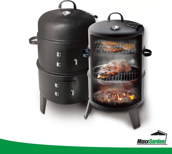MaxxGarden Barbecue - Smoker - barbecue grill - 40x72cm - zwart van Merkloos — afbeelding 4