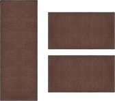 Karat Slaapkamen vloerkleed - Dynasty - Aarde - 1 Loper 80 x 300 cm + 2 Loper 80 x 150 cm