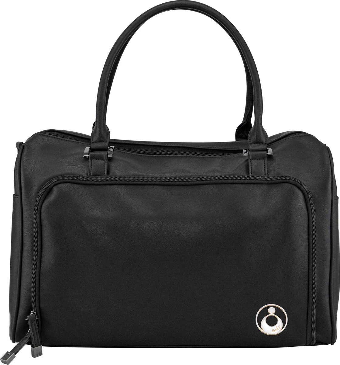 Isoki luiertas Double Zip Satchel Onyx Black Zwart