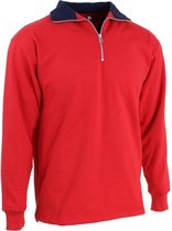 KREB Workwear® EVERT Zip Sweater Rood/MarineblauwM