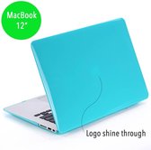 Lunso Geschikt voor MacBook 12 inch cover hoes - case - Mat Cyaan