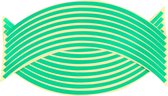 Reflecterende velg stickers - 16 Stuks - reflecterende tape - Groen