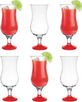cocktailglazen, set longdrink cocktail, gin, bier, water, longdrinkglazen, cocktailglazen, drinkglas, waterglas, smoothie, dessert, vaatwasmachinebestendig, rood, 6 x 420 ml