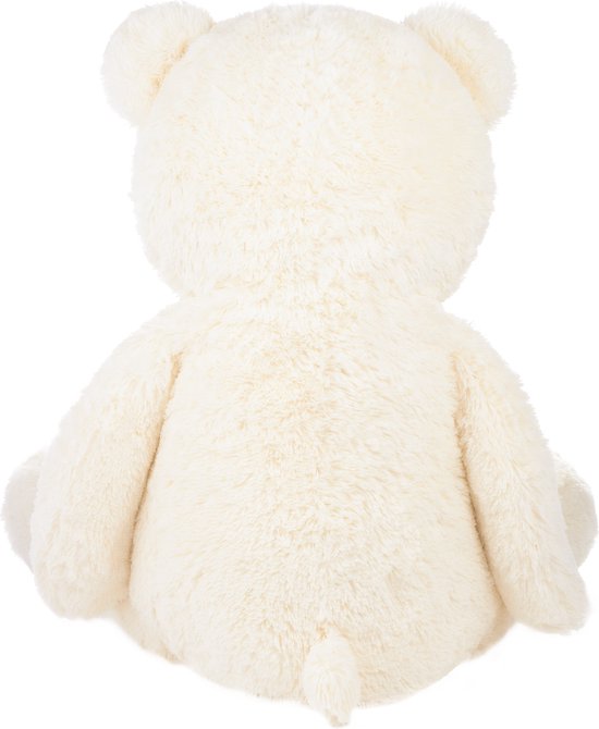 BRUBAKER XXL Teddybeer 100 cm Wit met een I Love You Hart Knuffeldier Pluche Knuffel