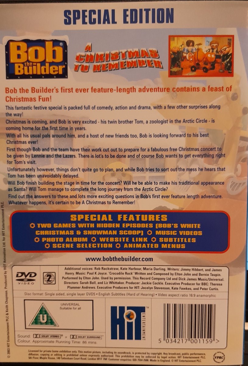 Bob The Builder - A Christmas To Remember (Special Edition) [DVD] [1999