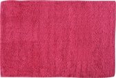 MSV Badkamerkleedje/badmat - voor op de vloer - fuchsia roze - 45 x 70 cm - polyester/katoen