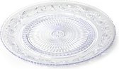 Plasticforte Onbreekbare Dinerborden - kunststof - kristal stijl - transparant - Dia 25 cm