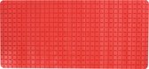 MSV Premium douchemat badmat antibacterieel antislip met zuignappen - rood - ca. 36 x 76 cm - ruikt naar rozen - wasbaar op 60 graden
