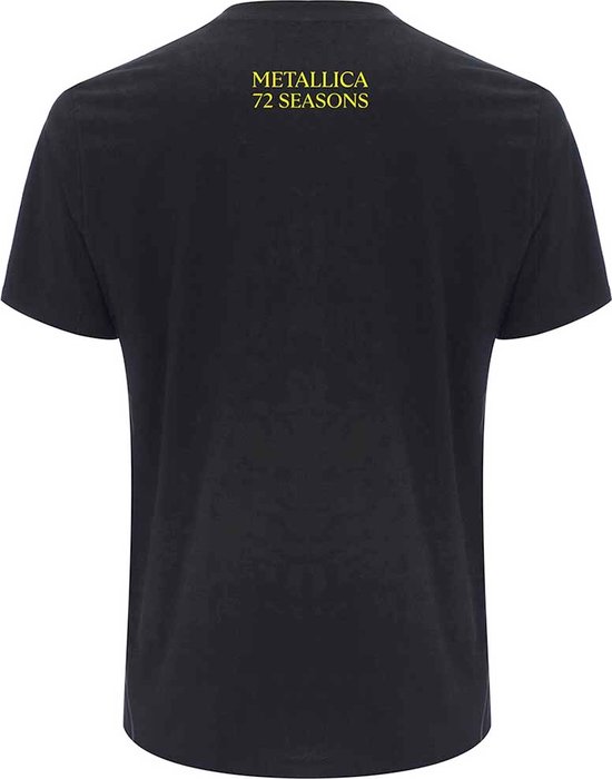 Tshirt Homme Metallica -L- 72 Seasons Burnt Crib Zwart