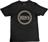 Kiss - Buzzsaw Logo Heren T-shirt - L - Zwart