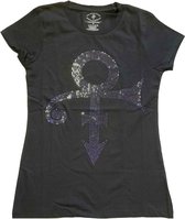 Tshirt Femme Prince -L- Symbole Violet Zwart